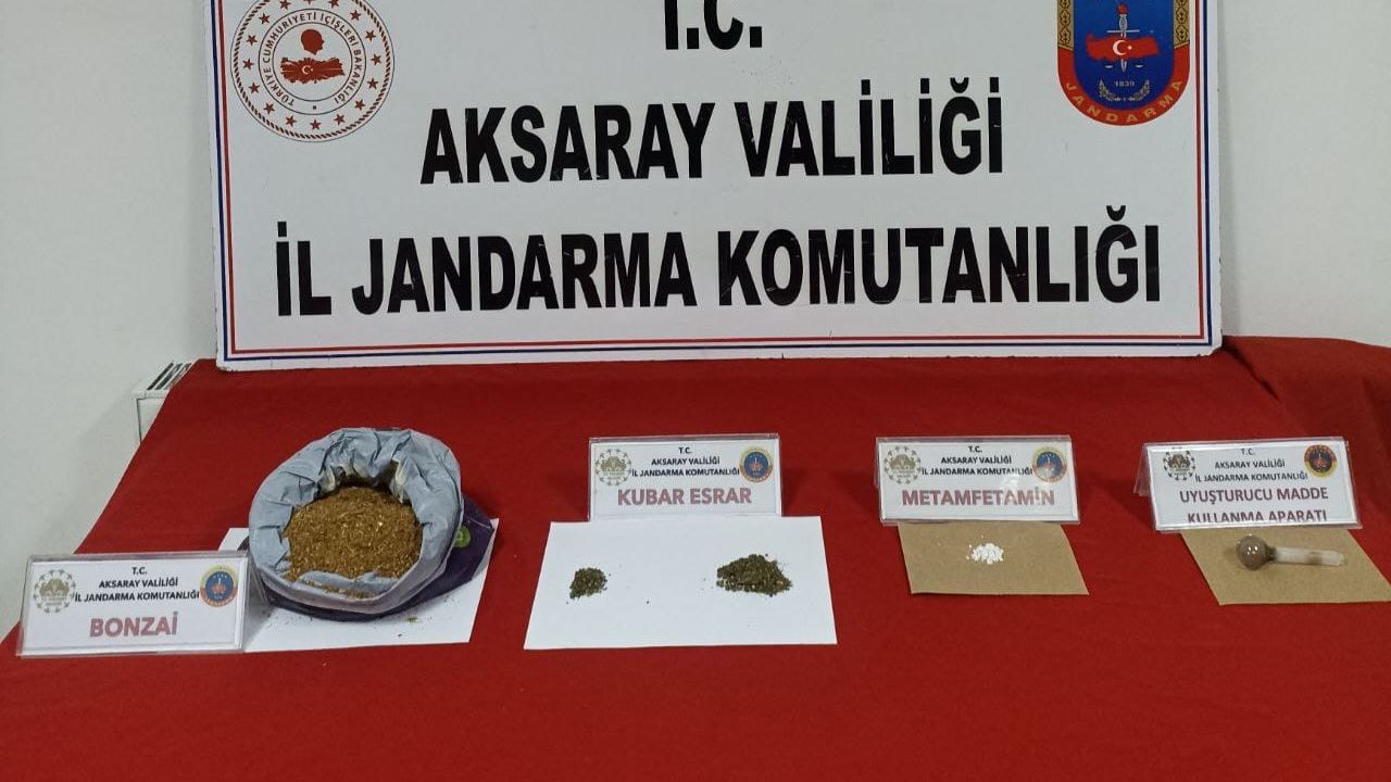   Aksaray İl Jandarma Komutanlığı sorumluluk bölgesinde uyuşturucu madde kullanan,
