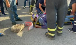 Aksaray'da yabancı plakalı araç ile motosiklet çarpıştı motosiklet sürücüsü ağır yaraladı