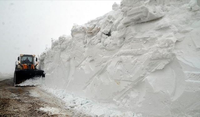 "Muş'un kar kaplanları" nisanda 5 metre kar olan yolu 5 günde açabildi