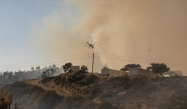 Rodos'taki orman yangını devam ediyor