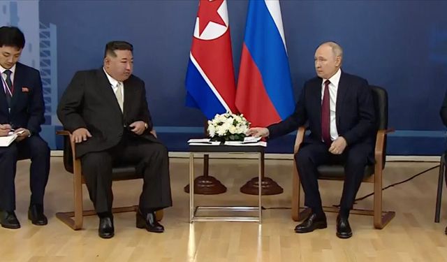 Rusya Devlet Başkanı Putin, Kuzey Kore lideri Kim ile bir araya geldi