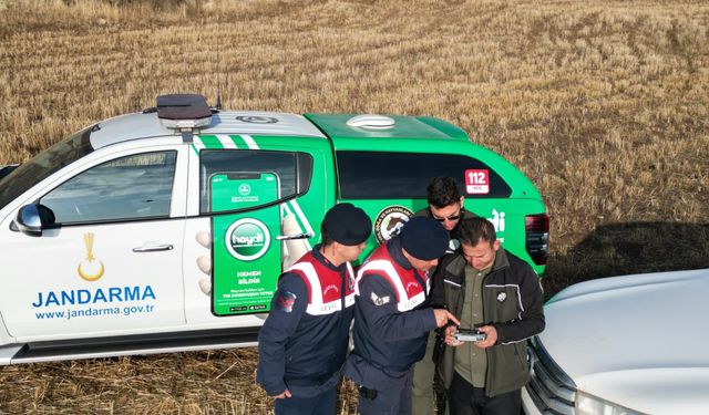 Aksaray  Jandarma'dan Kaçak ve yasak yöntemler ile avlanmaya karşı havadan drone destekli denetim faaliyeti