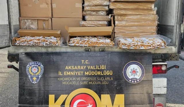 Aksaray polisi 800.bin adet dolu makaron ele geçirilmiştir