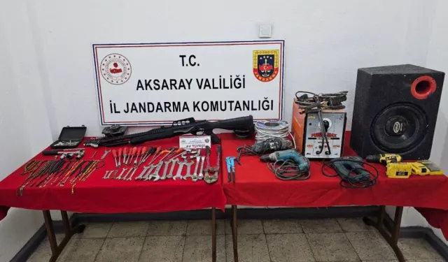 Aksaray da jandarma 12 Bin liralık eşya çalan hırsızı yakaladı