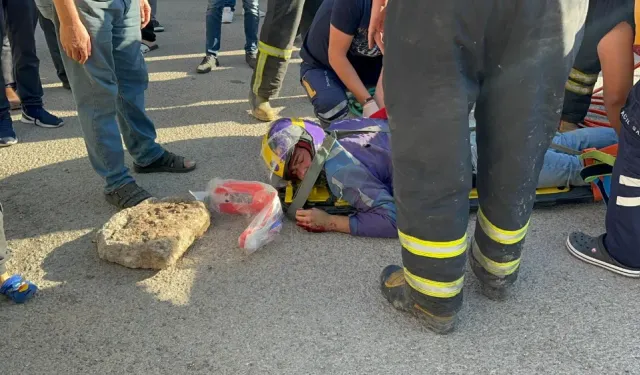 Aksaray'da yabancı plakalı araç ile motosiklet çarpıştı motosiklet sürücüsü ağır yaraladı