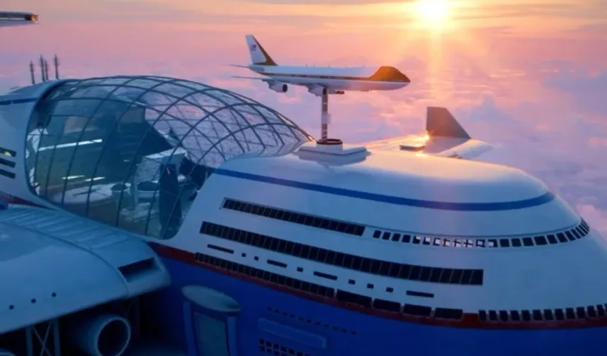 Gökyüzünde tatil: Uçan otel tanıtıldı